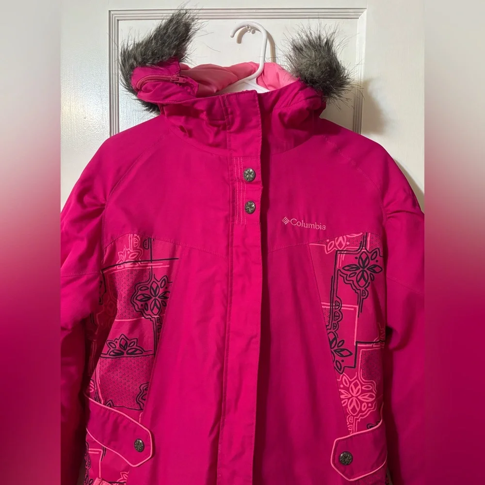 Columbia Kids' Fuchsia Floral Puffer Jacket - Picture 2 of 11